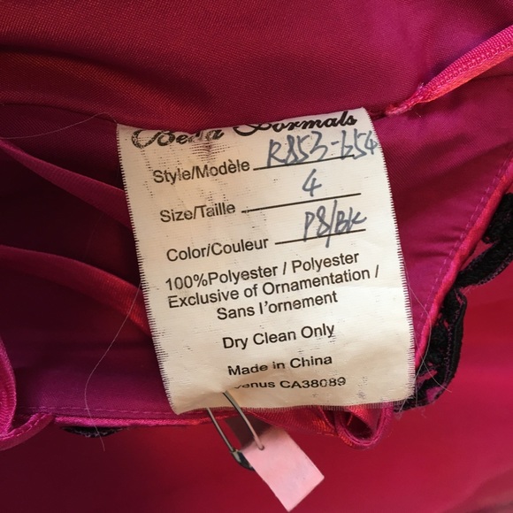 Appliqué Hot Pink Mermaid Gown, Sz 4 - Picture 11 of 16